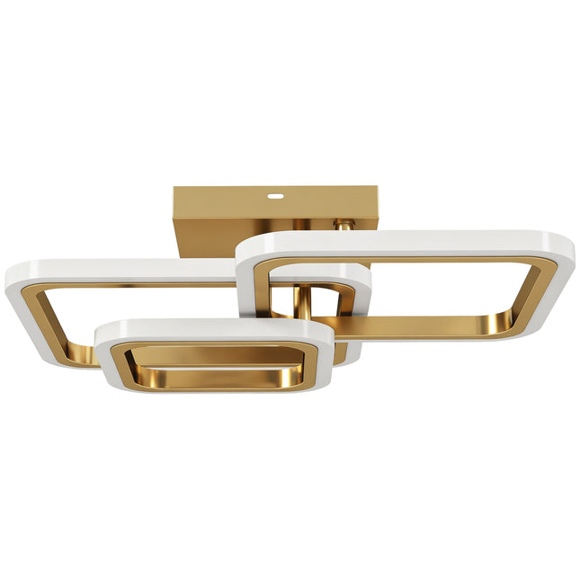 LED Deckenleuchte 40W, 4300LM, 3-Farben, Gold, 48x46x13 cm