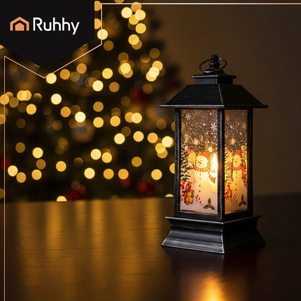 LED-Weihnachtslaterne, Silber, batteriebetrieben
