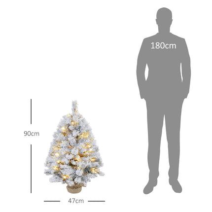 LED Christmas Tree, 92 cm, Warm White Lights, Indoor Use