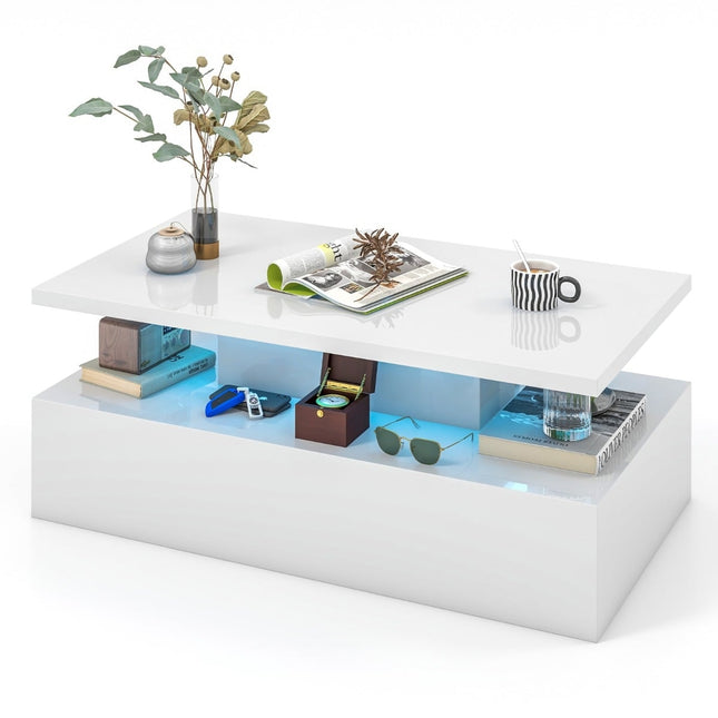 LED-Couchtisch mit einstellbaren Farben und Helligkeit