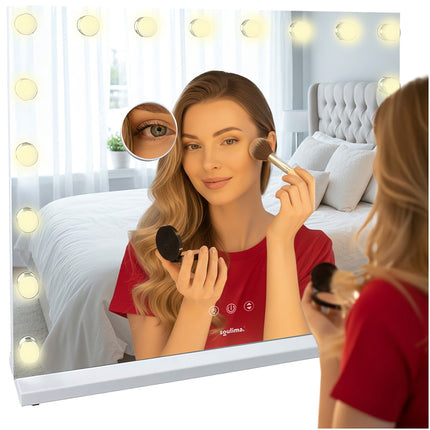 LED Cosmetic Mirror 80x62cm, Adjustable Light, Touch Control