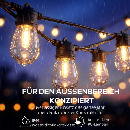 LED-Lichtervorhang, RGBW, 16,8m, Wasserdicht, Fernbedienung