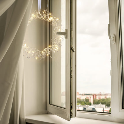 LED Decorative Wreath Light, 30cm, Warm White