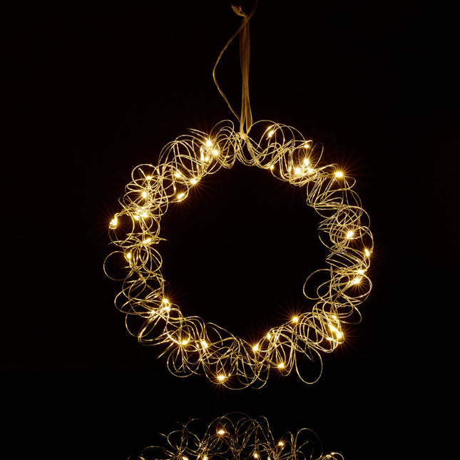 LED-Dekokranzlicht, 30 cm, Warmweiß