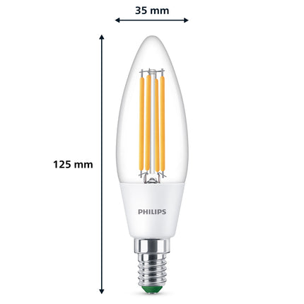 LED E14 B35 Crown 2,3W (40W) Klar 485lm 2700K Energieklasse A