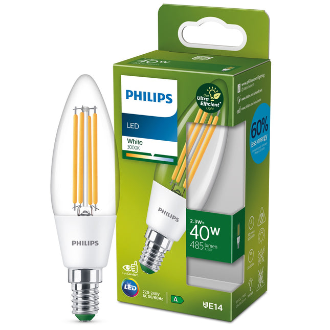 LED E14 Crown 40W Klar 485lm 3000K Energieklasse A