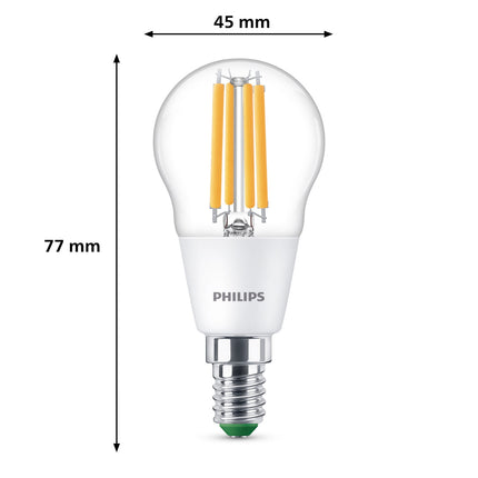 LED E14 P45 globe 2.3W (40W) čirá 485lm 2700K energetická třída A