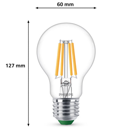 LED E27 Normal 2,3 W (40 W) Transparent 485 lm 2700 K Classe énergétique A