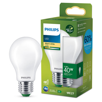 LED E27 Normal 2,3W (40W) Matt 485lm 2700K Energieklasse A