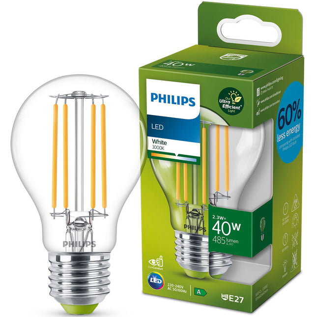 LED E27 Normal 40W Klar 485lm 3000K Energieklasse A