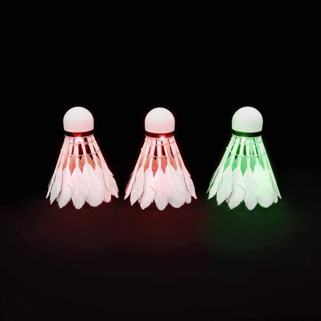 LED Feather Shuttlecocks, 3 Pack