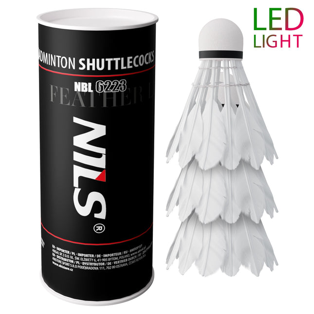 LED Feather Shuttlecocks, 3 Pack