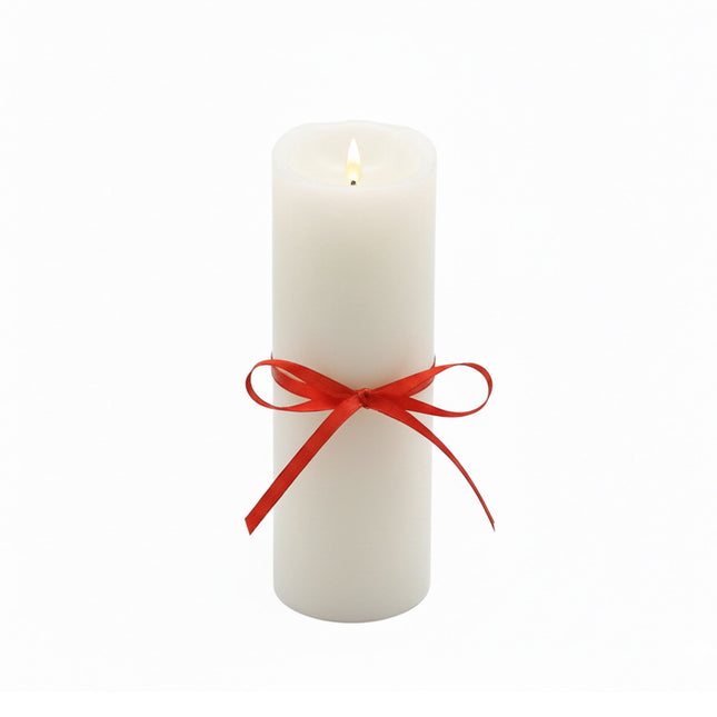 LED-Stumpenkerze ohne Flamme, 30 cm, Echtwachs-Finish