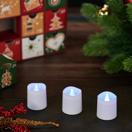 LED Teelichtkerzen mit Flackereffekt, 12er-Set, Batterien enthalten