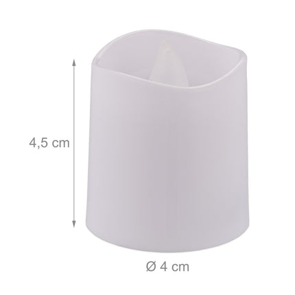 LED Teelichtkerzen mit Flackereffekt, 12er-Set, Batterien enthalten