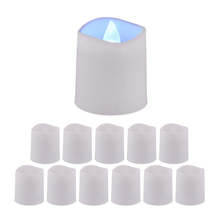 LED Teelichtkerzen mit Flackereffekt, 12er-Set, Batterien enthalten