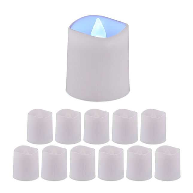 LED Teelichtkerzen mit Flackereffekt, 12er-Set, Batterien enthalten
