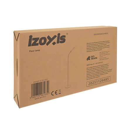 LED-Stehlampe 180cm, Schwarz, Fernbedienung, Timer