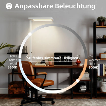 LED Floor Lamp, Adjustable Brightness, Remote Control