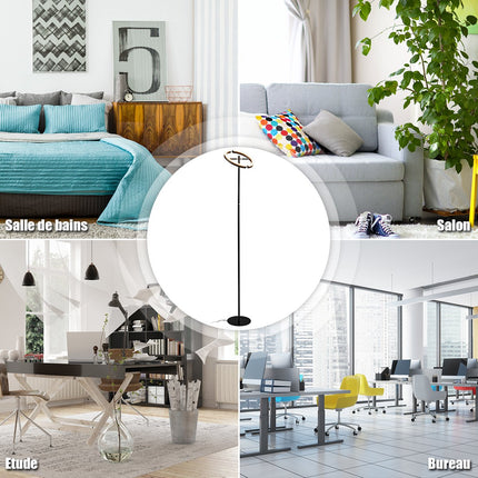 LED Floor Lamp, Dimmable Touch Control, Black Metal