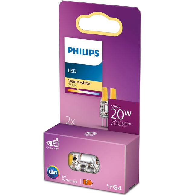 LED G4 1,7W (20W) 12V Micro 200lm Warmweiß 2er-Pack