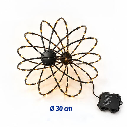 LED Globe Light Set of 2 with 120 LEDs, Battery Operated, 8 Modes, IP44