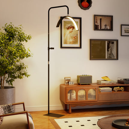 LED-Wimpernlampe Halbmond, Handyhalterung, Höhenverstellbar
