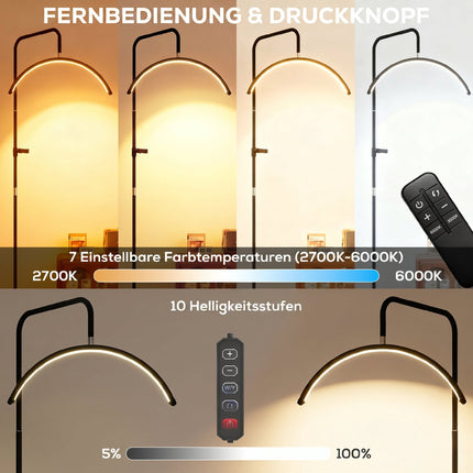 LED-Wimpernlampe Halbmond, Handyhalterung, Höhenverstellbar
