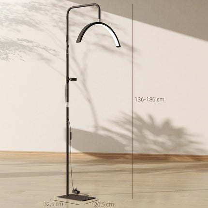 LED-Wimpernlampe Halbmond, Handyhalterung, Höhenverstellbar