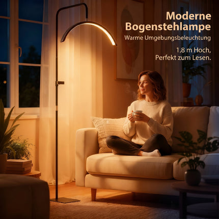 LED-Wimpernlampe Halbmond, Handyhalterung, Höhenverstellbar