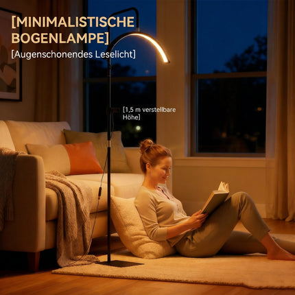 LED-Wimpernlampe Halbmond, Handyhalterung, Höhenverstellbar
