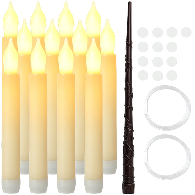 LED Hanging Candles, Set of 12, Remote Controlled