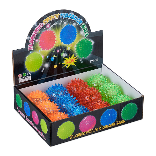 LED-Leuchtbälle, stachelig, 12er-Pack, mehrfarbig