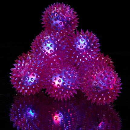 LED Light-Up Spiky Balls, 12-Pack, Red/Blue