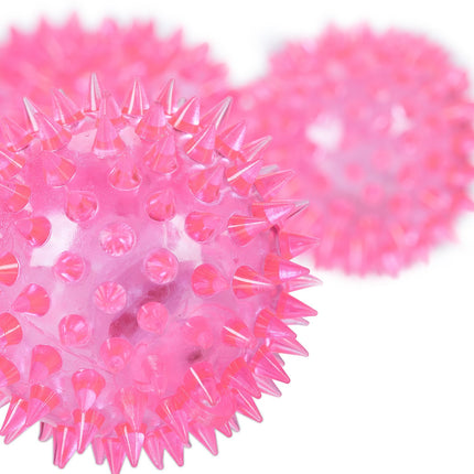 LED Light-Up Spiky Balls, 12-Pack, Red/Blue