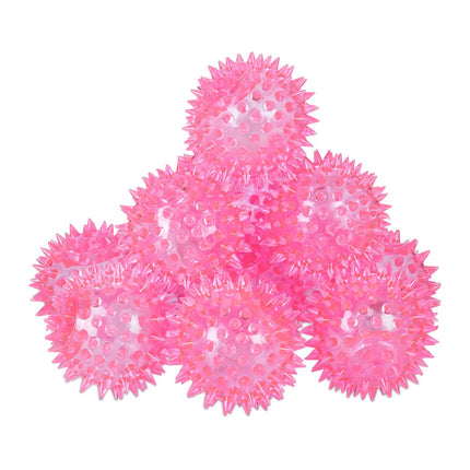 LED Light-Up Spiky Balls, 12-Pack, Red/Blue
