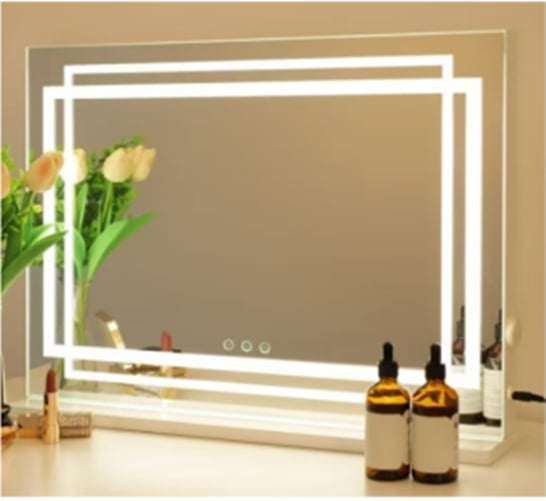 LED-Schminkspiegel, 3-farbig dimmbar, Touch, 58 cm