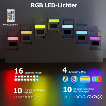 LED Nightstand with Adjustable Lighting and Storage
