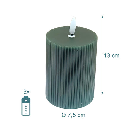 LED Echtwachs Flackerkerzen, 4er-Pack