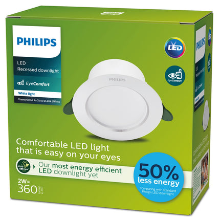 LED Einbaustrahler Diamond Cut Ø95mm 2W 360lm 3000K Energieklasse A