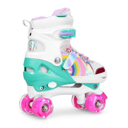 LED Roller Skates, Rainbow, Size S (31-34)