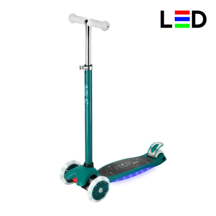 LED-Scooter, Grün – Höhenverstellbar, Klappbar
