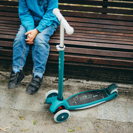 LED-Scooter, Grün – Höhenverstellbar, Klappbar