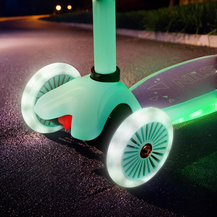 LED Scooter, Violett – Faltbar, leichtes Design