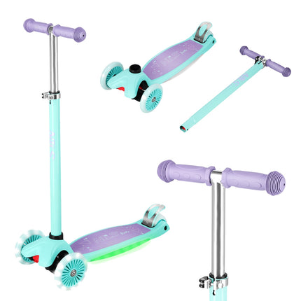 LED Scooter, Violett – Faltbar, leichtes Design
