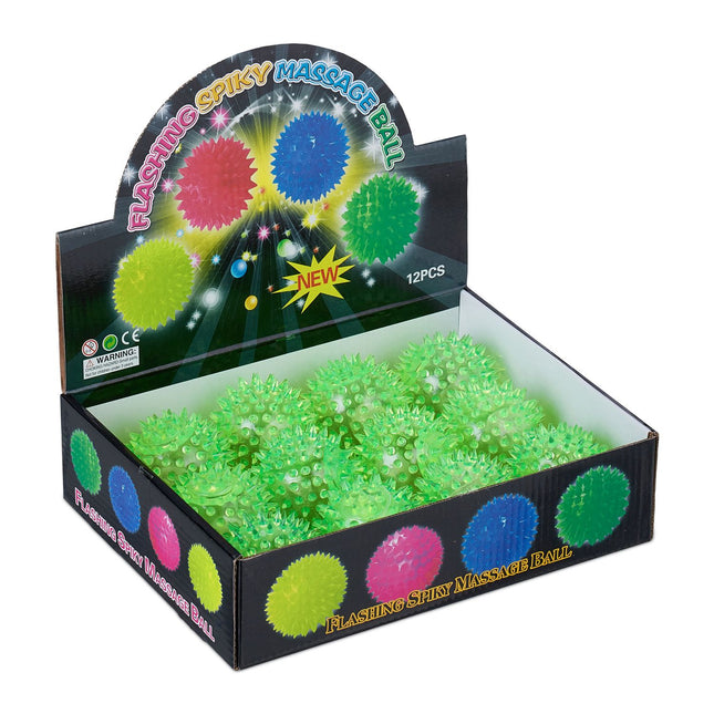 LED-Stachelkugeln – 12er-Pack, Leuchtend, Weichgummi