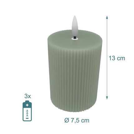 LED-Wachskerzen, flammenlos, flackernde Flamme, 4er-Set