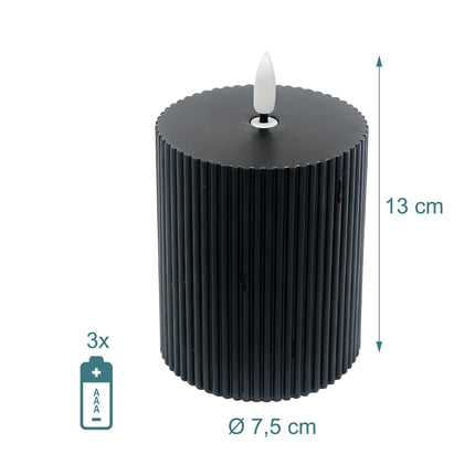 LED-Wachskerzen, flammenlos, flackernde Flamme, 4er-Set