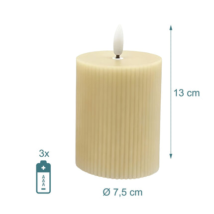 LED-Wachskerzen, flammenlos, flackernd, 4er-Set