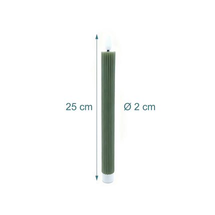 LED-Wachskerzen, 4er-Set, flammenlos mit Timer